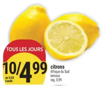 Marché Adonis CITRONS | LEMONS offer