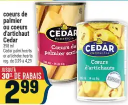 Marché Adonis COEURS DE PALMIER OU COEURS D'ARTICHAUT CEDAR | CEDAR PALM HEARTS OR ARTICHOKE HEARTS offer
