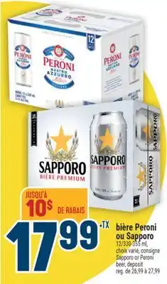 Marché Adonis BIÈRE PERONI OU SAPPORO | SAPPORO OR PERONI BEER offer