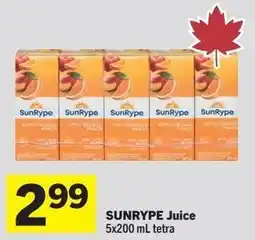 IGA SUNRYPE Juice offer