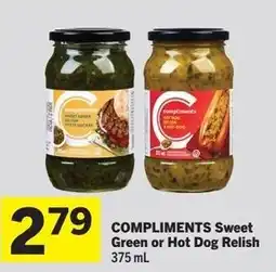 IGA COMPLIMENTS Sweet Green or Hot Dog Relish offer