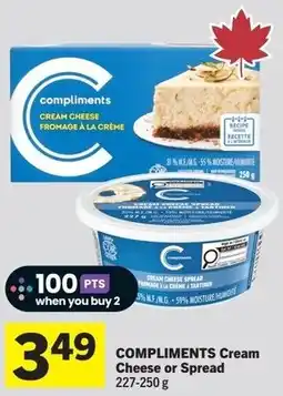 IGA COMPLIMENTS Cream Cheese or Spread offer