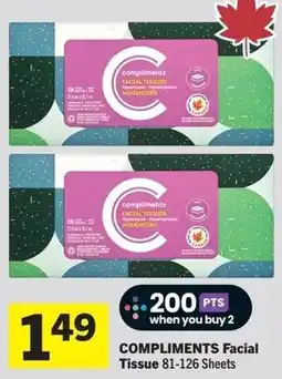 IGA COMPLIMENTS Facial Tissue offer