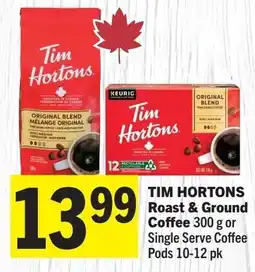 IGA TIM HORTONS Roast & Ground Coffee offer