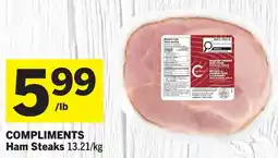 IGA COMPLIMENTS Ham Steaks offer