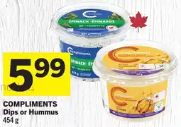 IGA COMPLIMENTS Dips or Hummus offer