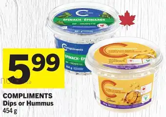 IGA COMPLIMENTS Dips or Hummus offer