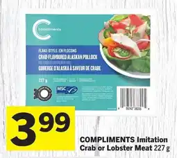 IGA COMPLIMENTS Imitation Crab or Lobster Meat offer