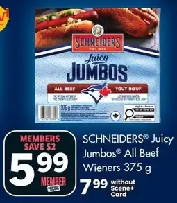 IGA SCHNEIDERS Juicy Jumbos All Beef Wieners offer
