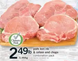 Fortinos pork loin rib & sirloin end chops offer