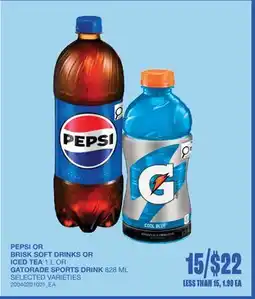 Wholesale Club SOFT DRINKS OR ICED TEA, 1 L OR SPORTS DRINK, 828 ML offer
