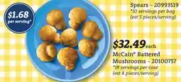 Wholesale Club BATTERED MUSHROOMS offer