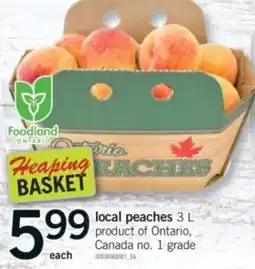 Fortinos local peaches offer