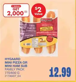 Wholesale Club MINI PIZZA OR MINI HAM SUB FAMILY PACK, 770/830 G offer