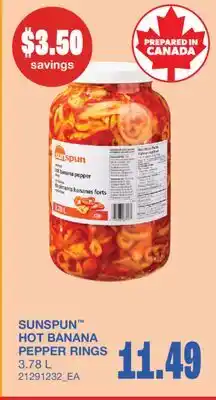 Wholesale Club SUNSPUN HOT BANANA PEPPER RINGS offer