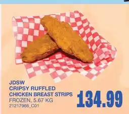 Wholesale Club CRIPSY RUFFLED CHICKEN BREAST STRIPS offer