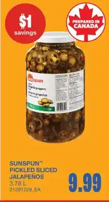 Wholesale Club SUNSPUN PICKLED SLICED JALAPEÑOS offer