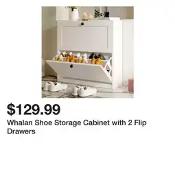 Wayfair Whalan Shoe Storage Cabinet with 2 Flip Drawers offer