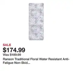 Wayfair Ranson Traditional Floral Water Resistant Anti-Fatigue Non-Skid Kitchen Mat offer