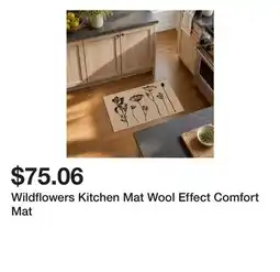 Wayfair Wildflowers Kitchen Mat Wool Effect Comfort Mat offer
