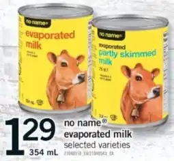 Fortinos no name evaporated milk offer