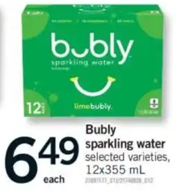 Fortinos Bubly sparkling water offer