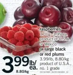 Fortinos raspberries offer