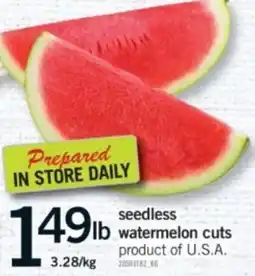 Fortinos seedless watermelon cuts offer