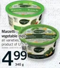Fortinos Marzetti vegetable dips offer