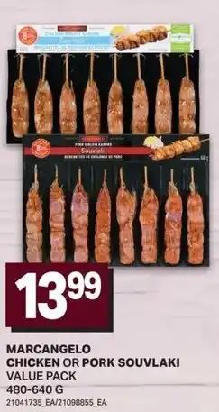 Freshmart Marcangelo chicken or pork souvlaki value offer