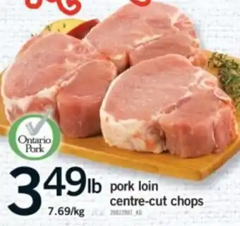 Fortinos pork loin centre-cut chops offer
