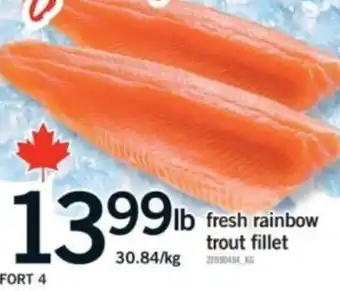 Fortinos fresh rainbow trout fillet offer