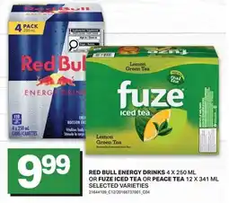 Freshmart RED BULL energy drinks or FUZE iced tea or peace tea offer