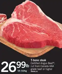Fortinos T-bone steak offer