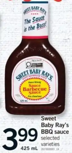 Fortinos Sweet Baby Ray's BBQ sauce offer