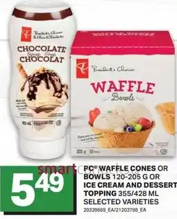 Freshmart Smart cpc waffle cones or bowls ice cream and dessert topping offer