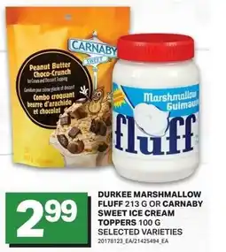 Freshmart Durkee marshmallow fluff or carnaby sweet ice cream toppers offer