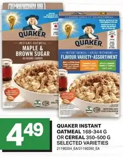 Freshmart QUAKER Instant oatmeal or cereal offer