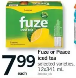 Fortinos Fuze or Peace iced tea offer