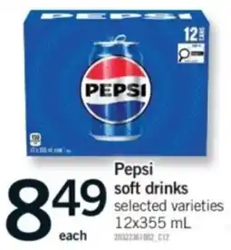 Fortinos Pepsi soft drinks offer