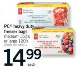 Fortinos PC heavy duty freezer bags offer