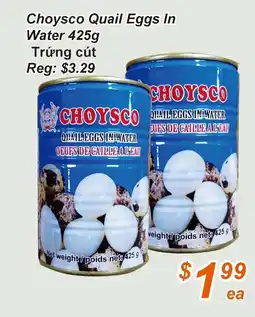 Golden Fresh Market Choysco quail eggs in water offer