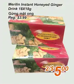 Golden Fresh Market Merilin instant honeyed ginger drink offer
