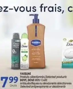 Uniprix Vaseline / Dove, Dove Men+Care offer