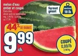 Marché Adonis melon d'eau entier et coupé offer