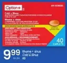 Uniprix Option+ Rhume+ sinus Cold & Sinus offer