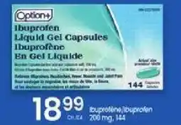 Uniprix Option+ Ibuprofen Liquid Gel Capsules Ibuprofene offer