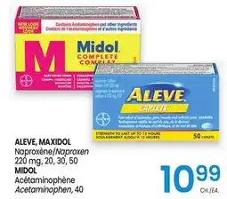 Uniprix ALEVE, MAXIDOL, MIDOL offer