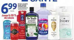 Uniprix DR TEAL'S, OLD SPICE, SECRET, PANTENE, SOFTSOAP, IVORY Produits sélectionnés/ Selected products offer