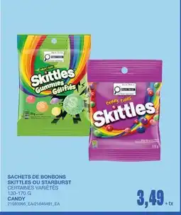 Wholesale Club SKITTLES OR STARBURST CANDY offer